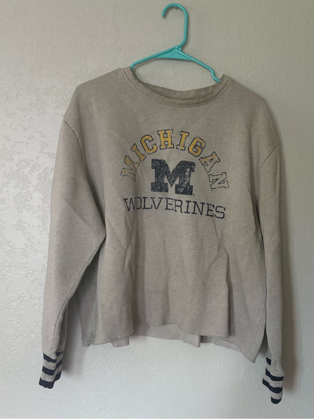 Russell Michigan wolverines light sweatshirt